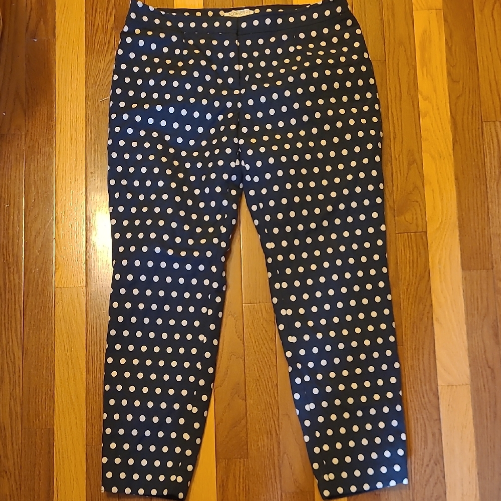 Forever 21 Navy and White Polka Dot Pants
